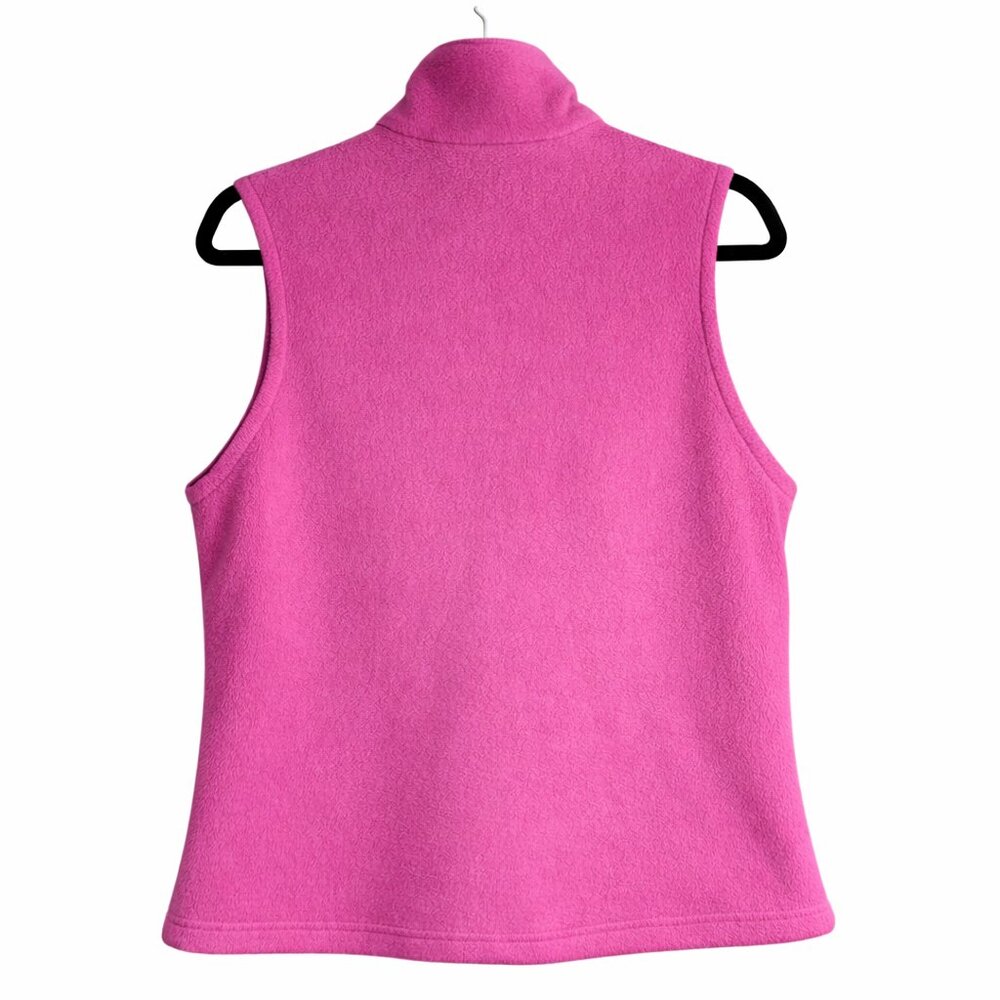 Columbia Pink Fleece Zip Vest Women's Medium Full Zip Outdoors - Picture 3 of 5